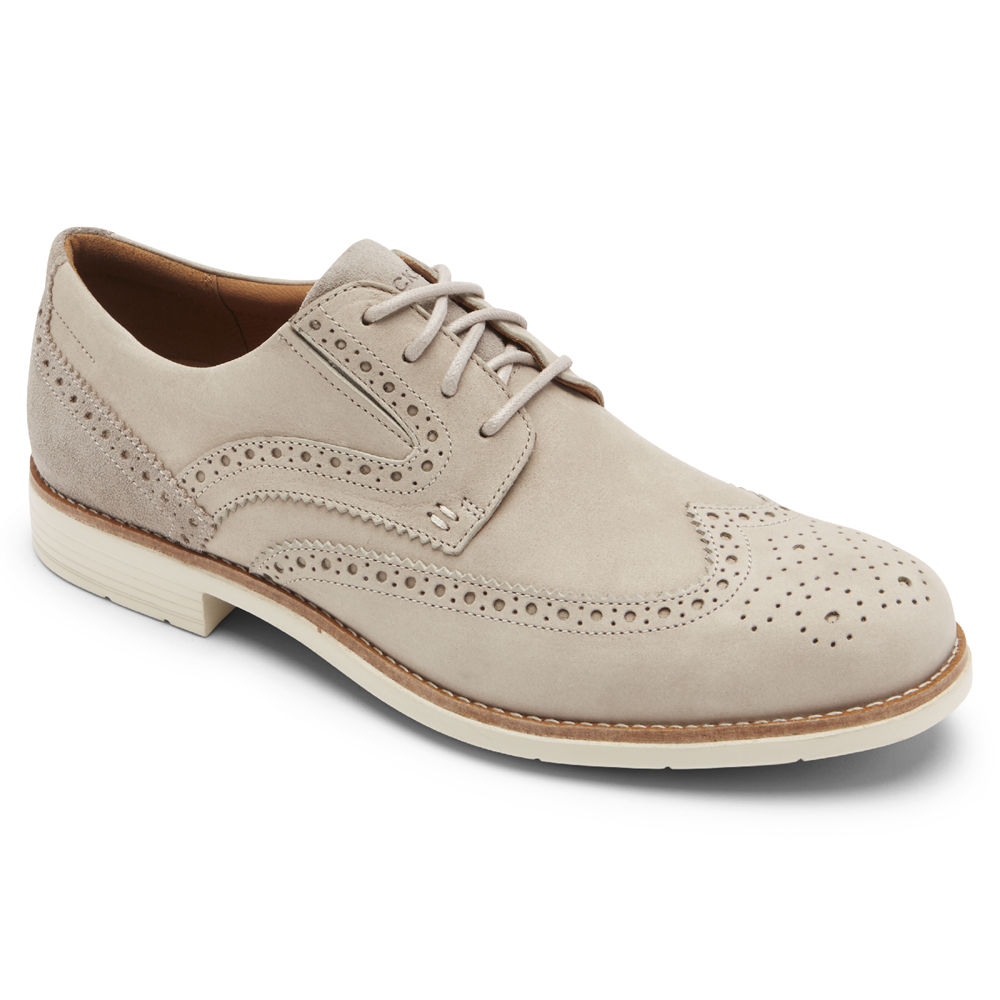 Rockport Mens Total Motion Classic Dress Wingtip - Sneakers Beige - MJN475628